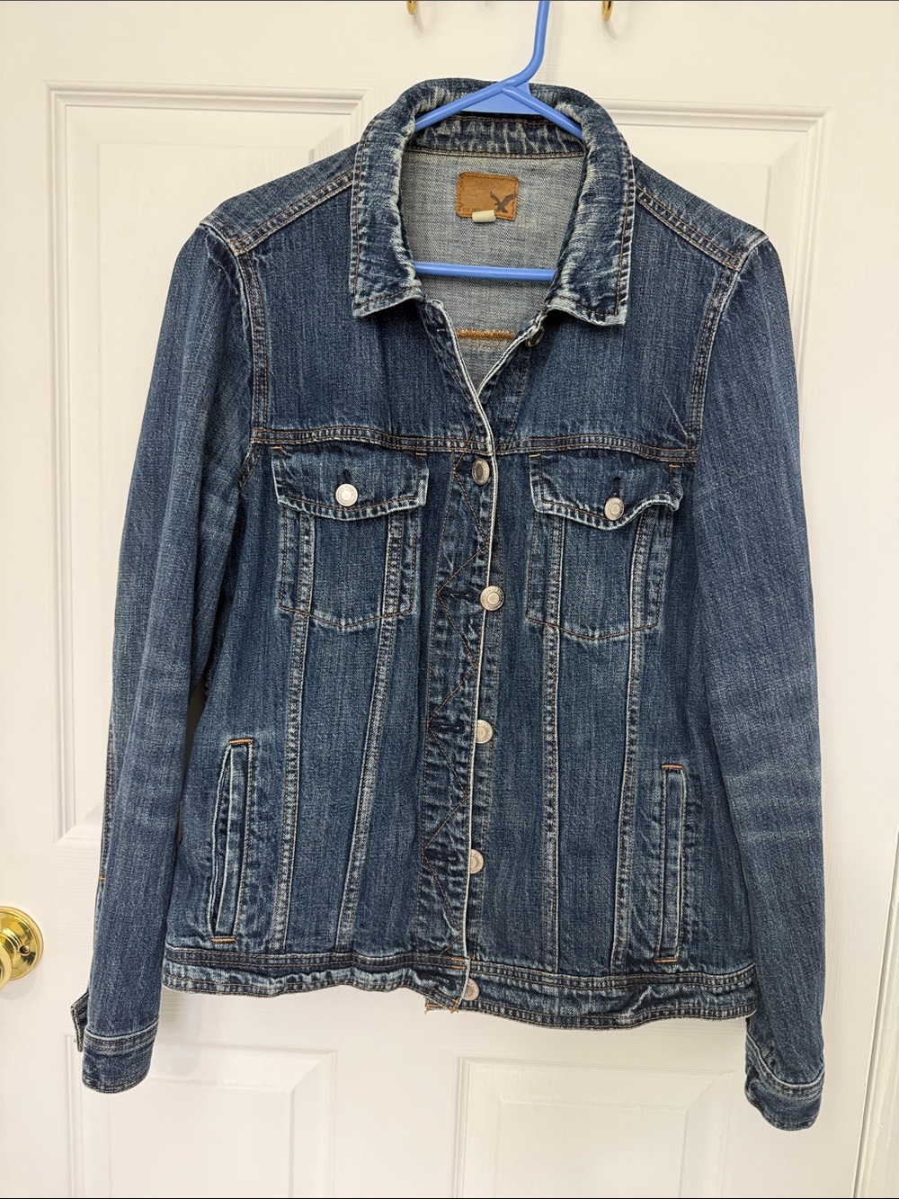 Vintage 2013 American Eagle Denim Jean Jacket Medium Wash Women’s L